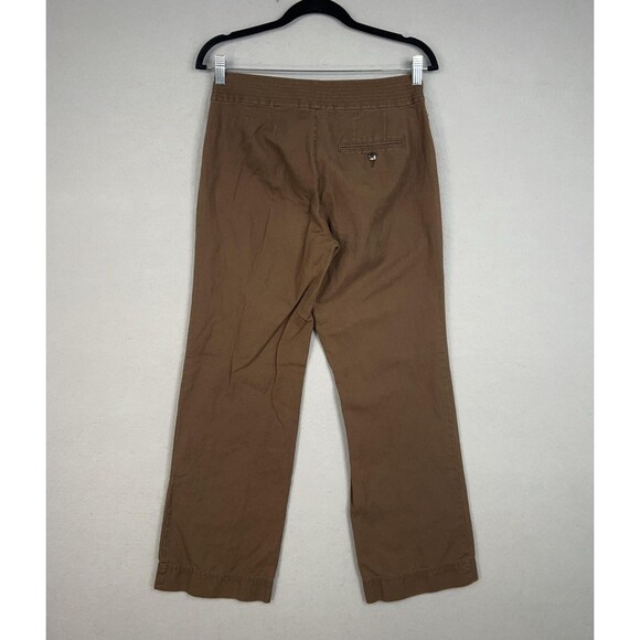 Eddie Bauer Pants Womens 2 Brown Khaki Linen Blend Wide Leg Chino Outdoors - Picture 6 of 15